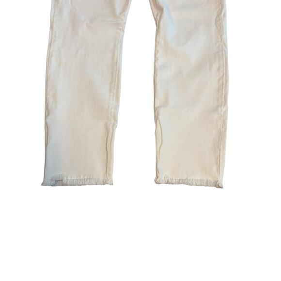 JEN7 BY 7 FOR ALL MANKIND WHITE CROPPED SKINNY JEANS SIZE 10 - Picture 7 of 8